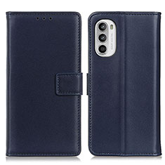 Coque Portefeuille Livre Cuir Etui Clapet A08D pour Motorola Moto Edge (2022) 5G Bleu