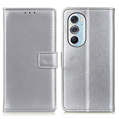 Coque Portefeuille Livre Cuir Etui Clapet A08D pour Motorola Moto Edge 30 Pro 5G Argent