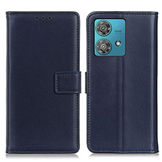 Coque Portefeuille Livre Cuir Etui Clapet A08D pour Motorola Moto Edge 40 Neo 5G Bleu