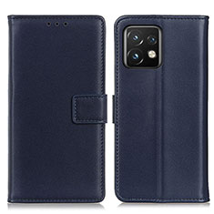 Coque Portefeuille Livre Cuir Etui Clapet A08D pour Motorola Moto Edge 40 Pro 5G Bleu