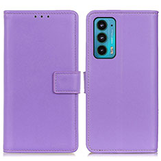 Coque Portefeuille Livre Cuir Etui Clapet A08D pour Motorola Moto Edge Lite 5G Violet