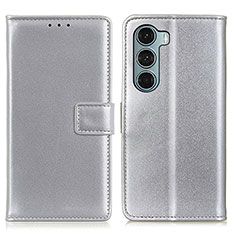 Coque Portefeuille Livre Cuir Etui Clapet A08D pour Motorola Moto Edge S30 5G Argent