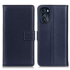 Coque Portefeuille Livre Cuir Etui Clapet A08D pour Motorola Moto G 5G (2022) Bleu