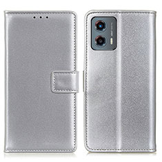 Coque Portefeuille Livre Cuir Etui Clapet A08D pour Motorola Moto G 5G (2023) Argent