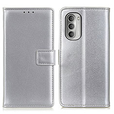 Coque Portefeuille Livre Cuir Etui Clapet A08D pour Motorola Moto G Stylus (2022) 5G Argent