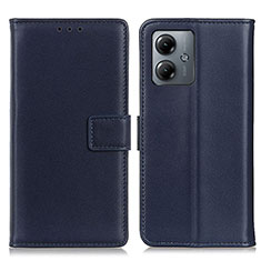 Coque Portefeuille Livre Cuir Etui Clapet A08D pour Motorola Moto G14 Bleu