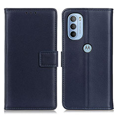 Coque Portefeuille Livre Cuir Etui Clapet A08D pour Motorola Moto G41 Bleu