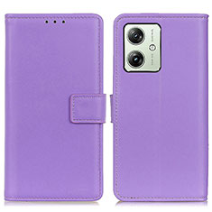 Coque Portefeuille Livre Cuir Etui Clapet A08D pour Motorola Moto G54 5G Violet