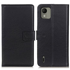 Coque Portefeuille Livre Cuir Etui Clapet A08D pour Nokia C110 Noir