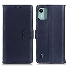 Coque Portefeuille Livre Cuir Etui Clapet A08D pour Nokia C12 Plus Bleu