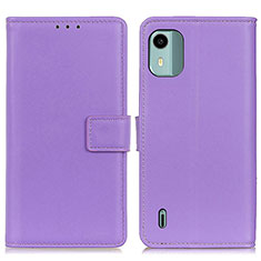 Coque Portefeuille Livre Cuir Etui Clapet A08D pour Nokia C12 Pro Violet