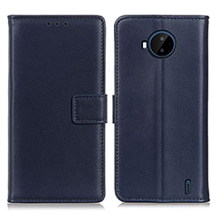 Coque Portefeuille Livre Cuir Etui Clapet A08D pour Nokia C20 Plus Bleu