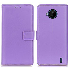 Coque Portefeuille Livre Cuir Etui Clapet A08D pour Nokia C20 Plus Violet