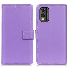 Coque Portefeuille Livre Cuir Etui Clapet A08D pour Nokia C210 Violet