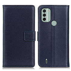 Coque Portefeuille Livre Cuir Etui Clapet A08D pour Nokia C31 Bleu