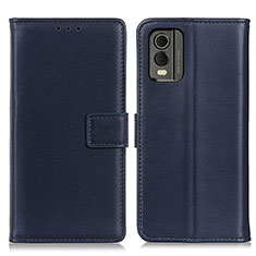 Coque Portefeuille Livre Cuir Etui Clapet A08D pour Nokia C32 Bleu