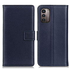 Coque Portefeuille Livre Cuir Etui Clapet A08D pour Nokia G11 Bleu