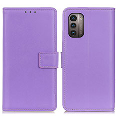 Coque Portefeuille Livre Cuir Etui Clapet A08D pour Nokia G11 Violet