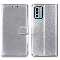 Coque Portefeuille Livre Cuir Etui Clapet A08D pour Nokia G22 Argent