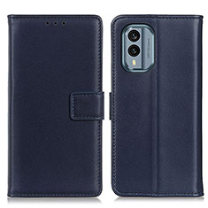 Coque Portefeuille Livre Cuir Etui Clapet A08D pour Nokia X30 5G Bleu