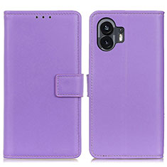 Coque Portefeuille Livre Cuir Etui Clapet A08D pour Nothing Phone 2 Violet