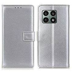 Coque Portefeuille Livre Cuir Etui Clapet A08D pour OnePlus 10 Pro 5G Argent