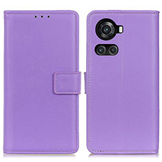 Coque Portefeuille Livre Cuir Etui Clapet A08D pour OnePlus 10R 5G Violet