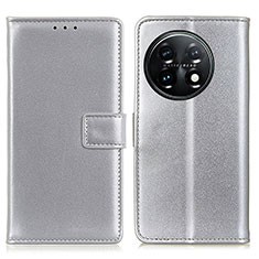 Coque Portefeuille Livre Cuir Etui Clapet A08D pour OnePlus 11 5G Argent