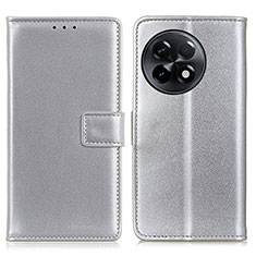 Coque Portefeuille Livre Cuir Etui Clapet A08D pour OnePlus Ace 2 Pro 5G Argent