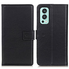 Coque Portefeuille Livre Cuir Etui Clapet A08D pour OnePlus Nord 2 5G Noir