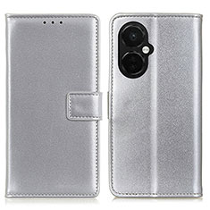 Coque Portefeuille Livre Cuir Etui Clapet A08D pour OnePlus Nord CE 3 Lite 5G Argent