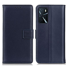 Coque Portefeuille Livre Cuir Etui Clapet A08D pour Oppo A16 Bleu