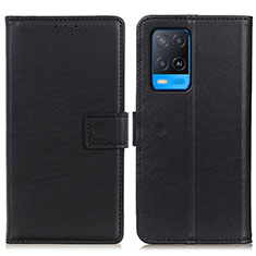 Coque Portefeuille Livre Cuir Etui Clapet A08D pour Oppo A54 4G Noir