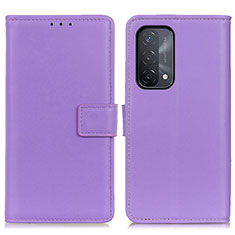 Coque Portefeuille Livre Cuir Etui Clapet A08D pour Oppo A54 5G Violet