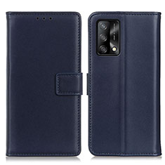 Coque Portefeuille Livre Cuir Etui Clapet A08D pour Oppo A74 4G Bleu