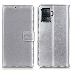 Coque Portefeuille Livre Cuir Etui Clapet A08D pour Oppo A94 4G Argent