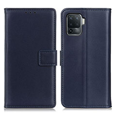 Coque Portefeuille Livre Cuir Etui Clapet A08D pour Oppo A94 4G Bleu