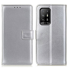 Coque Portefeuille Livre Cuir Etui Clapet A08D pour Oppo A94 5G Argent