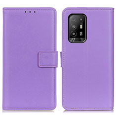 Coque Portefeuille Livre Cuir Etui Clapet A08D pour Oppo A94 5G Violet