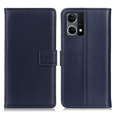 Coque Portefeuille Livre Cuir Etui Clapet A08D pour Oppo F21 Pro 4G Bleu