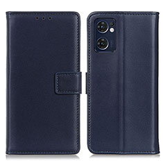 Coque Portefeuille Livre Cuir Etui Clapet A08D pour Oppo Find X5 Lite 5G Bleu