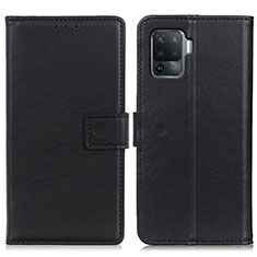 Coque Portefeuille Livre Cuir Etui Clapet A08D pour Oppo Reno5 F Noir