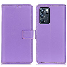 Coque Portefeuille Livre Cuir Etui Clapet A08D pour Oppo Reno6 5G Violet