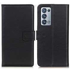 Coque Portefeuille Livre Cuir Etui Clapet A08D pour Oppo Reno6 Pro+ Plus 5G Noir