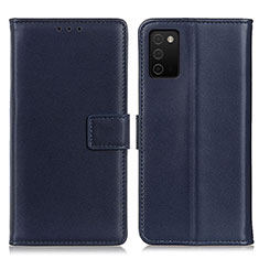 Coque Portefeuille Livre Cuir Etui Clapet A08D pour Samsung Galaxy A02s Bleu