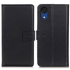 Coque Portefeuille Livre Cuir Etui Clapet A08D pour Samsung Galaxy A03 Core Noir