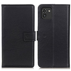 Coque Portefeuille Livre Cuir Etui Clapet A08D pour Samsung Galaxy A03 Noir