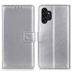 Coque Portefeuille Livre Cuir Etui Clapet A08D pour Samsung Galaxy A13 4G Argent