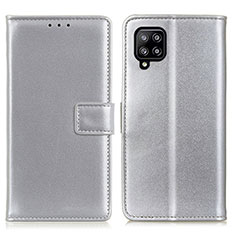 Coque Portefeuille Livre Cuir Etui Clapet A08D pour Samsung Galaxy A22 4G Argent