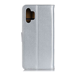 Coque Portefeuille Livre Cuir Etui Clapet A08D pour Samsung Galaxy A32 4G Argent